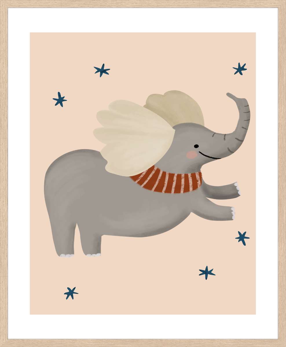 Oak Frame with White Border