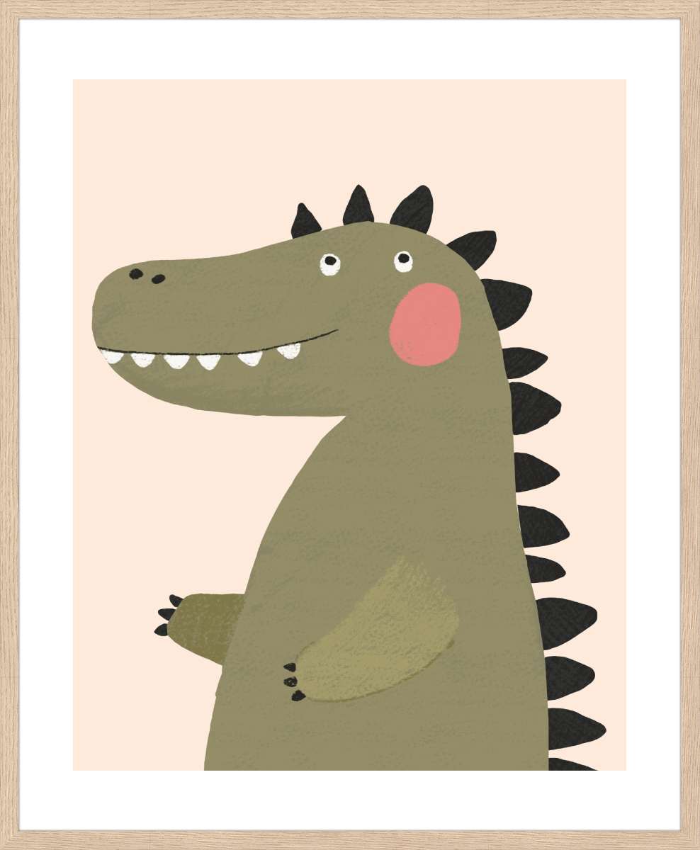 Oak Frame with White Border