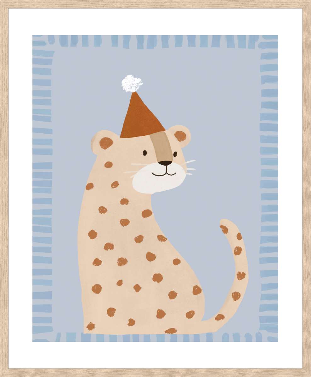 Oak Frame with White Border