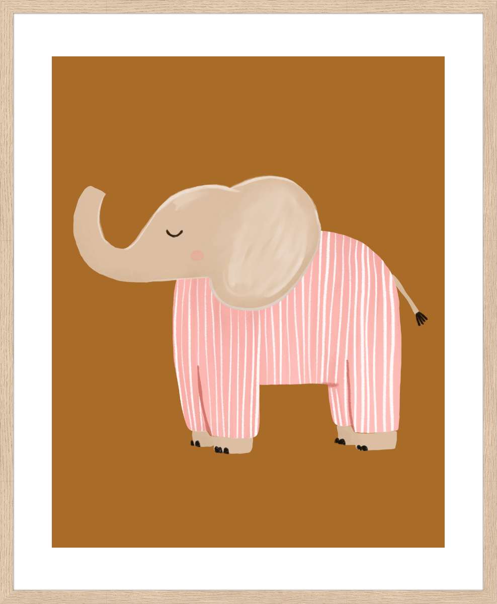 Oak Frame with White Border