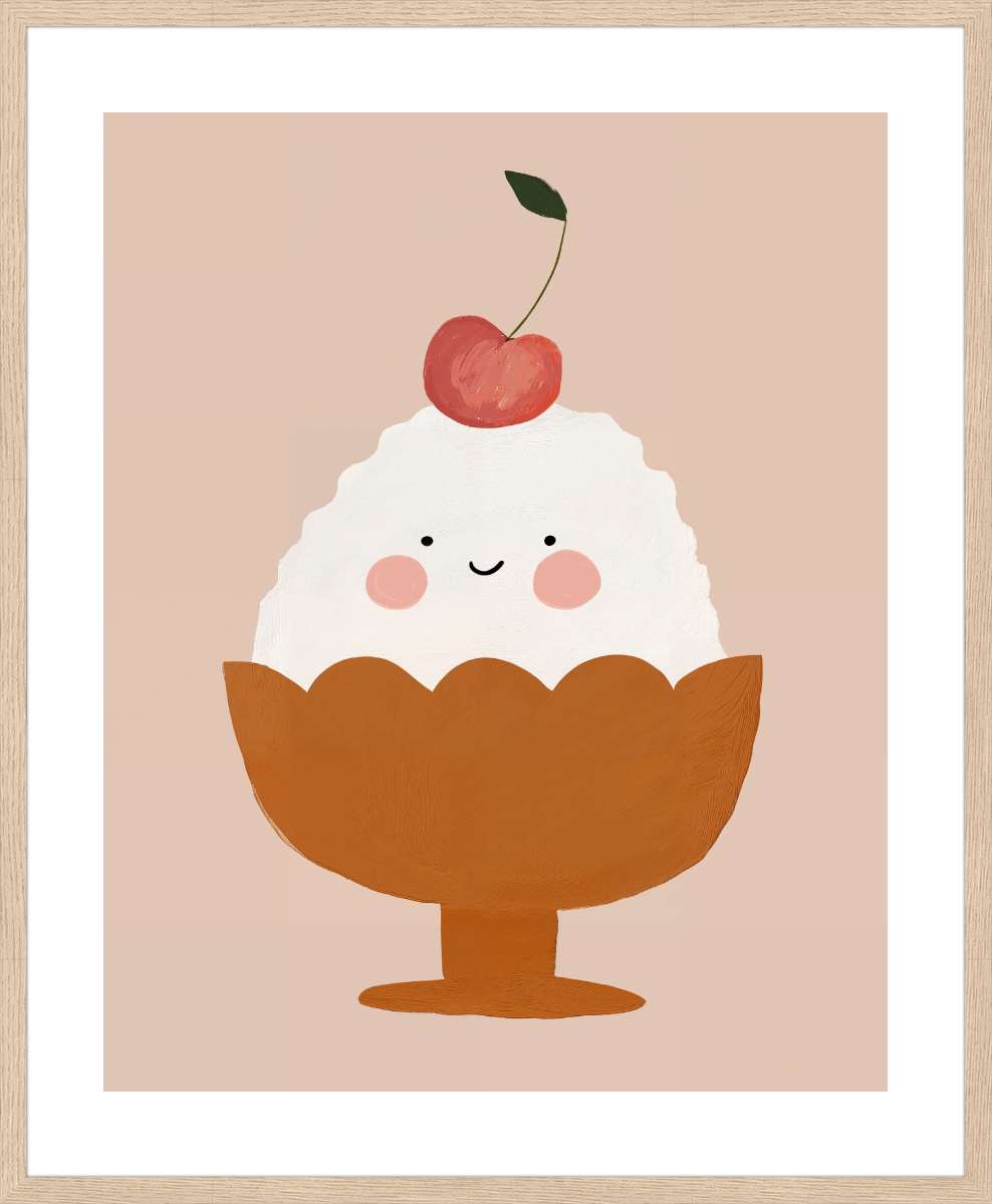 Oak Frame with White Border