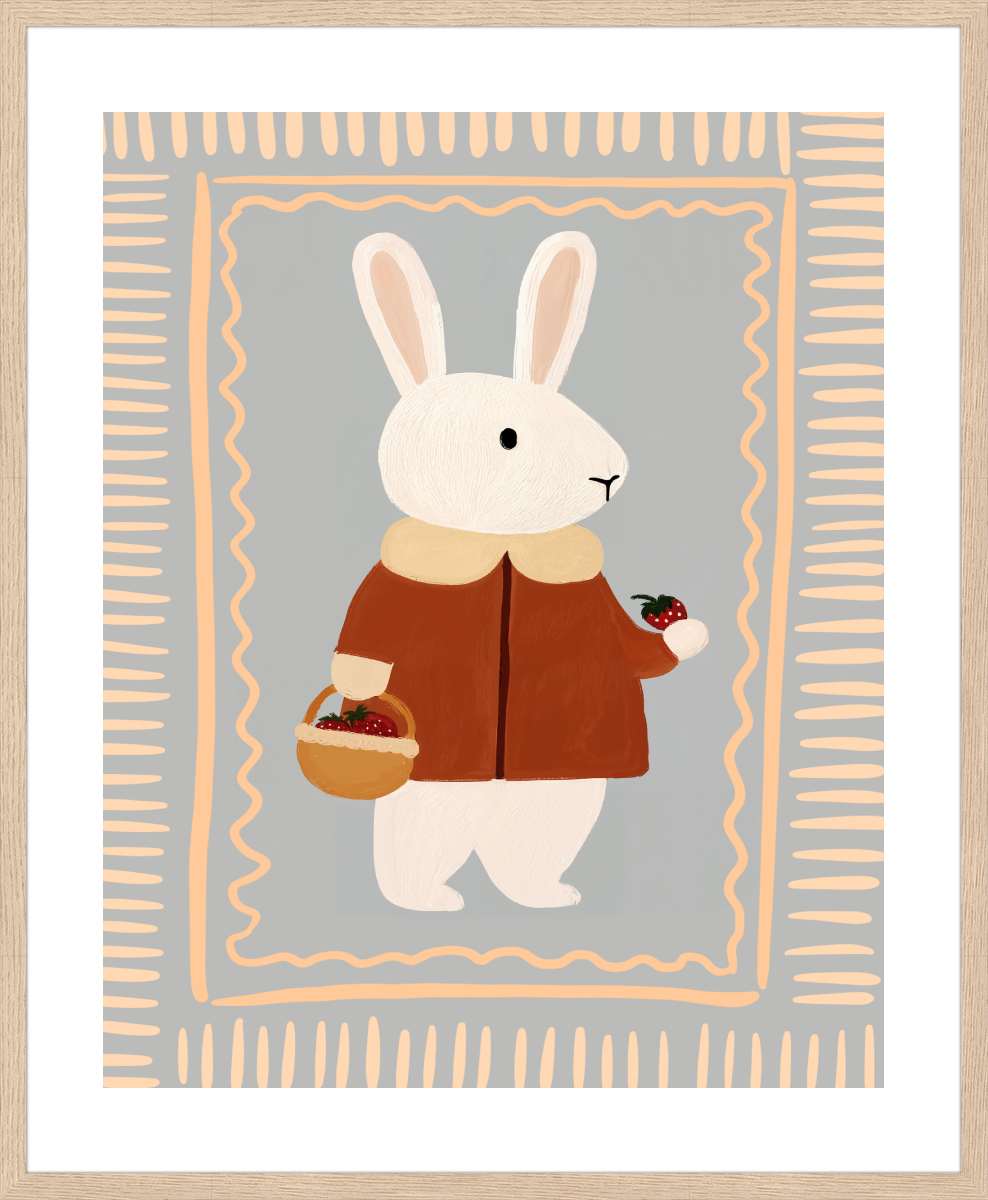 Oak Frame with White Border