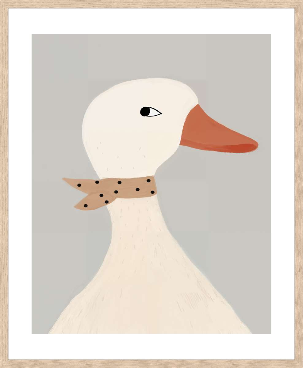 Oak Frame with White Border