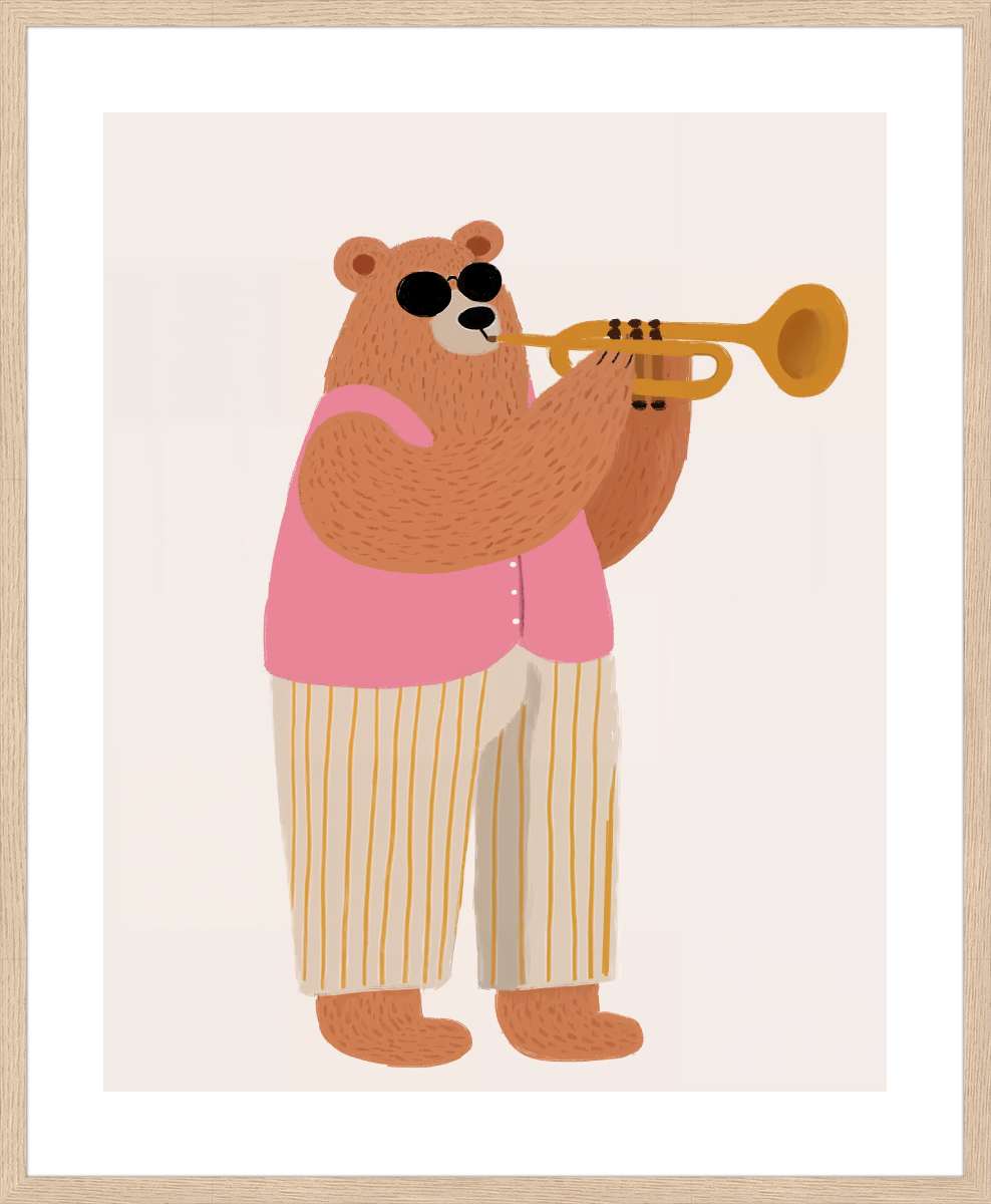 Oak Frame with White Border