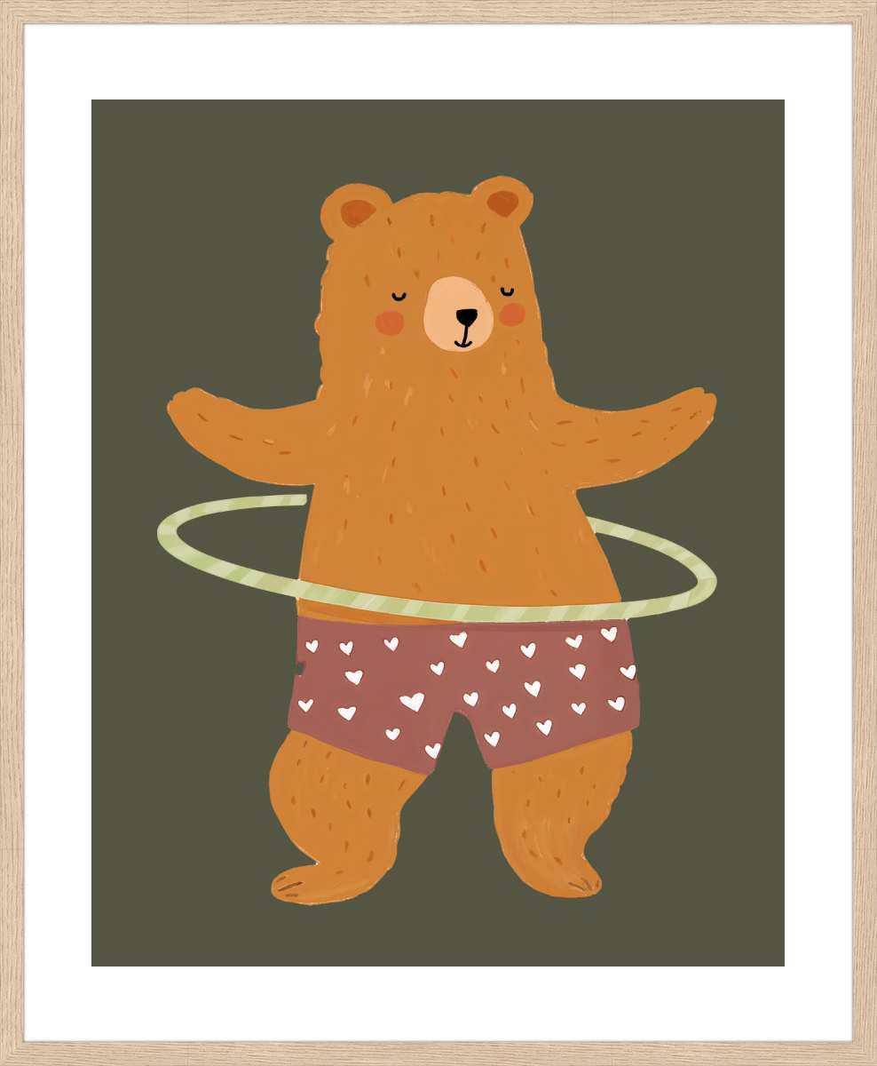 Oak Frame with White Border