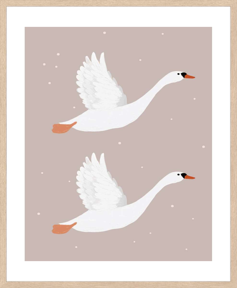 Oak Frame with White Border