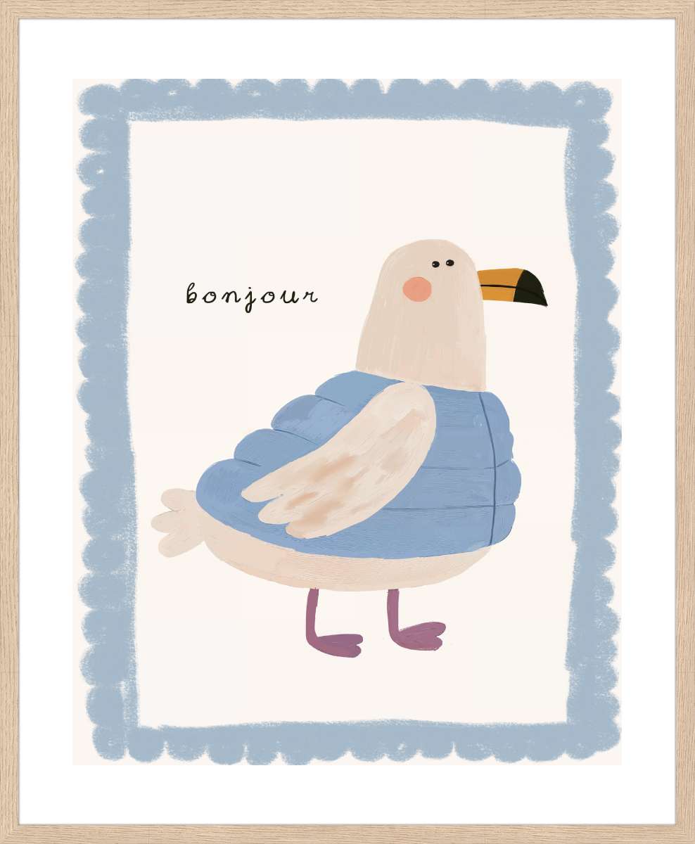 Oak Frame with White Border