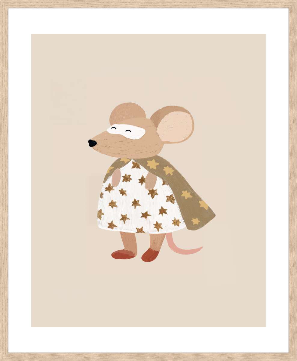 Oak Frame with White Border