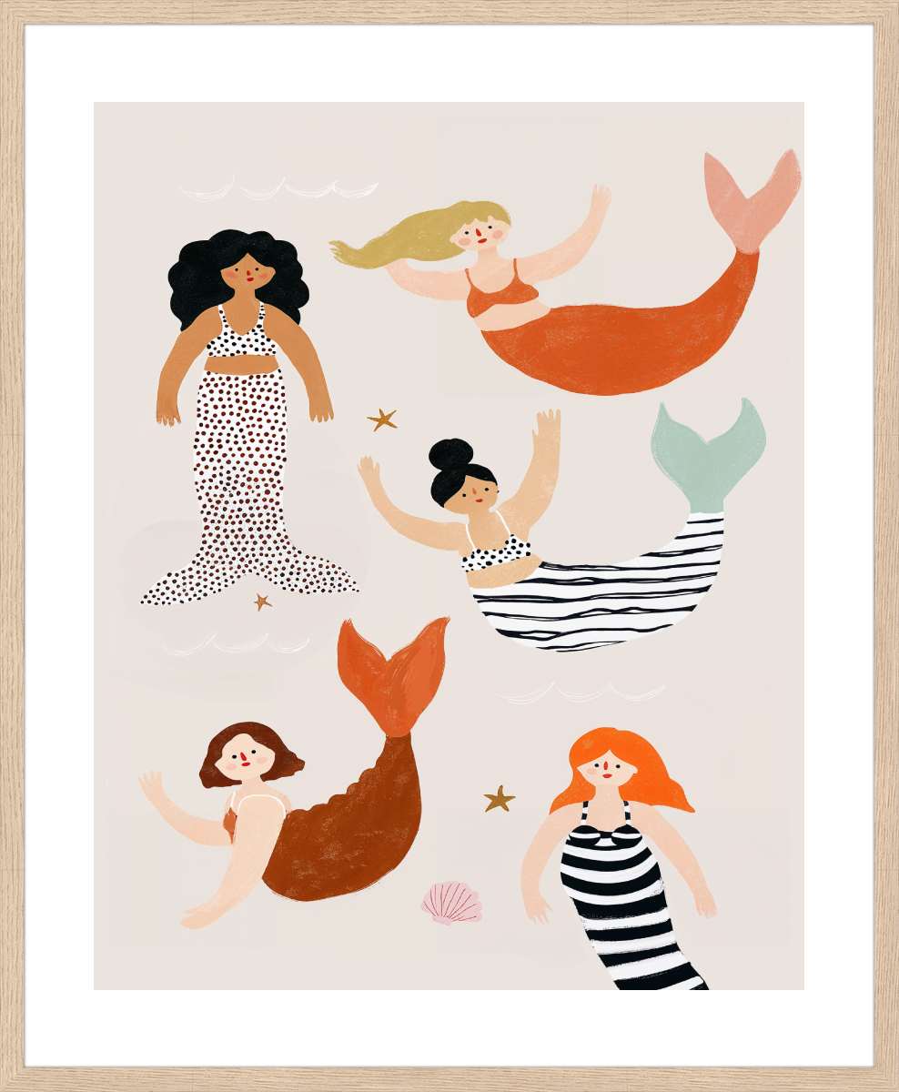 Oak Frame with White Border