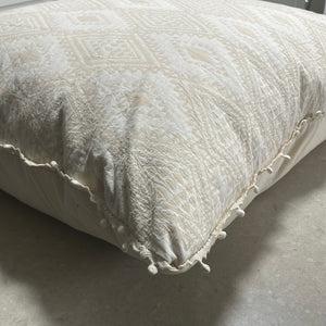 Large cream patterned  Cushion