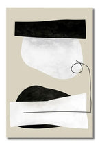 Load image into Gallery viewer, (HOLD) Framed - Abstract Geometric Shapes Beige &amp; Black - Print A
