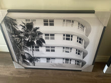 Load image into Gallery viewer, Framed Tropical Hotel Black &amp; White
