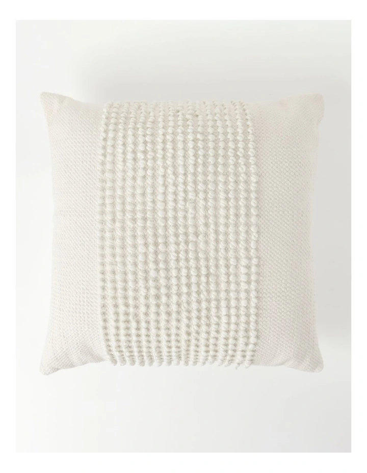 White Patterned Cushion