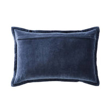 Load image into Gallery viewer, Blue Beige Long striped velvet cushion
