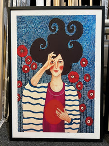 Framed - Fashion Flower Girl - Print A