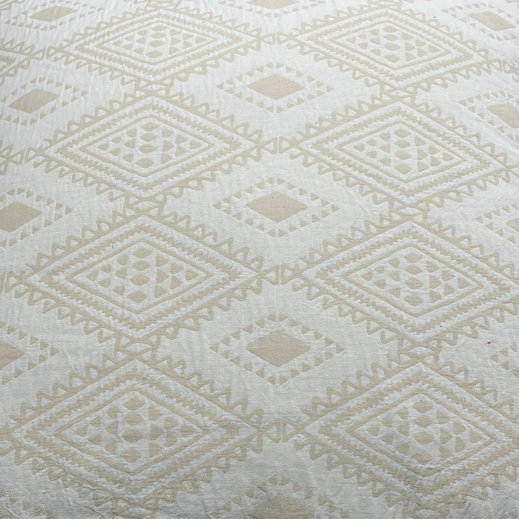 Large cream patterned  Cushion