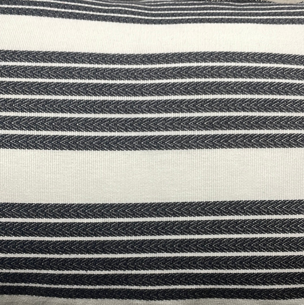 Grey Striped Long Cushion