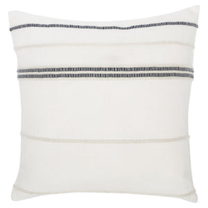 Stripe Cushion in White/Blue detail