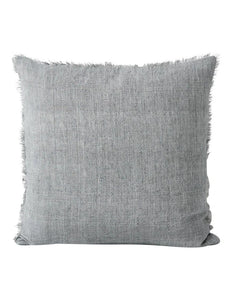 Light grey Linen Cushion (frayed edge)