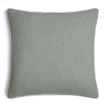 Load image into Gallery viewer, Mid Green (Sage)  Cushion white piping
