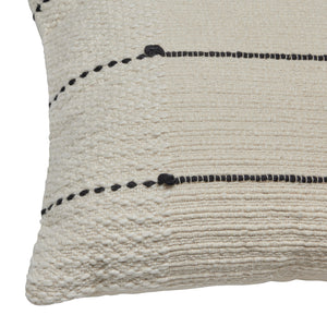 White Black Striped Long Cushion