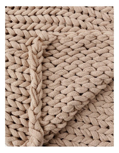 Chunky Knit Throw in Beige