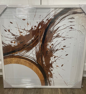 (HIRED) Framed Copper Swirls - Print A