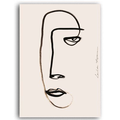 Abstract Woman Line Drawing