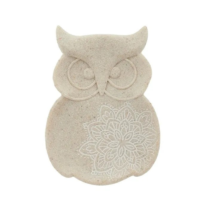 Sandstone Owl Trinket Plate