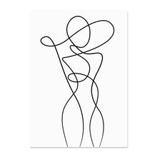 Load image into Gallery viewer, (HIRED) Framed Feminine Line Drawing - Print B
