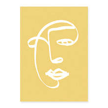 Load image into Gallery viewer, Modern Line Drawing - White and Lemon
