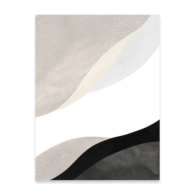 (HIRED) Abstract Black and Beige - Print A