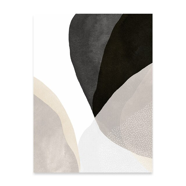 (HOLD) Abstract Black and Beige - Print B