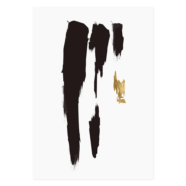 (HIRED) Abstract Black and Gold - Print A