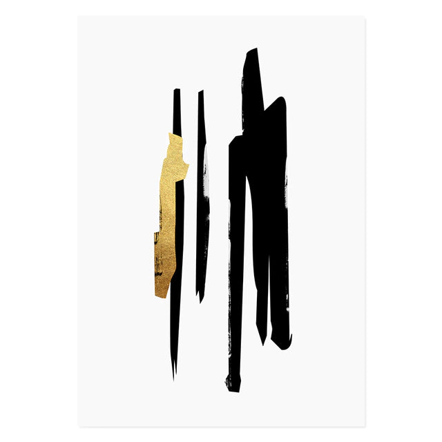 (HIRED) Abstract Black and Gold - Print C