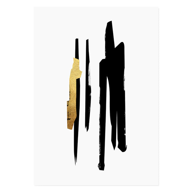 Abstract Black and Gold - Print C