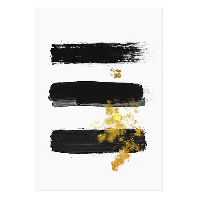 (HIRED) Abstract Black and Gold - Print B