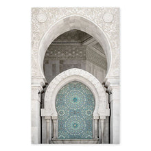 Load image into Gallery viewer, White Timber Frame - Moroccan Arch in Blue
