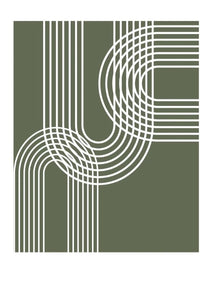 Modern Abstract Olive - Print B