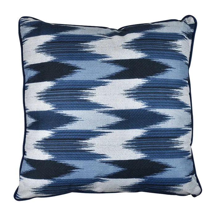 Ebb Alfresco Cushion in White and Blue