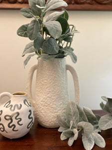 Cabat Ceramic Vase  White