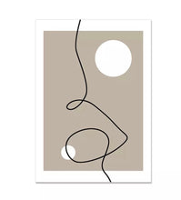 Load image into Gallery viewer, Modern Abstract Swirls - Black Beige - Print B
