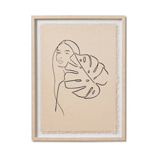 Load image into Gallery viewer, (HIRED) Glass framed Feminine Line Drawing in Beige - Print A

