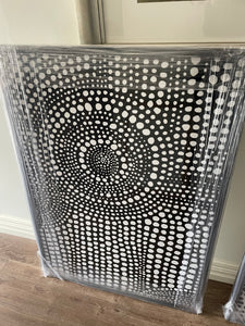 (HIRED) Framed Abstract Black Dot Print A