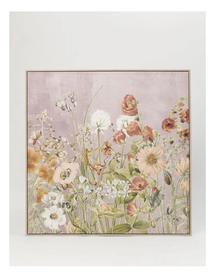 Framed Field Flowers canvas print