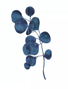 Framed Blue Leaves - Print B