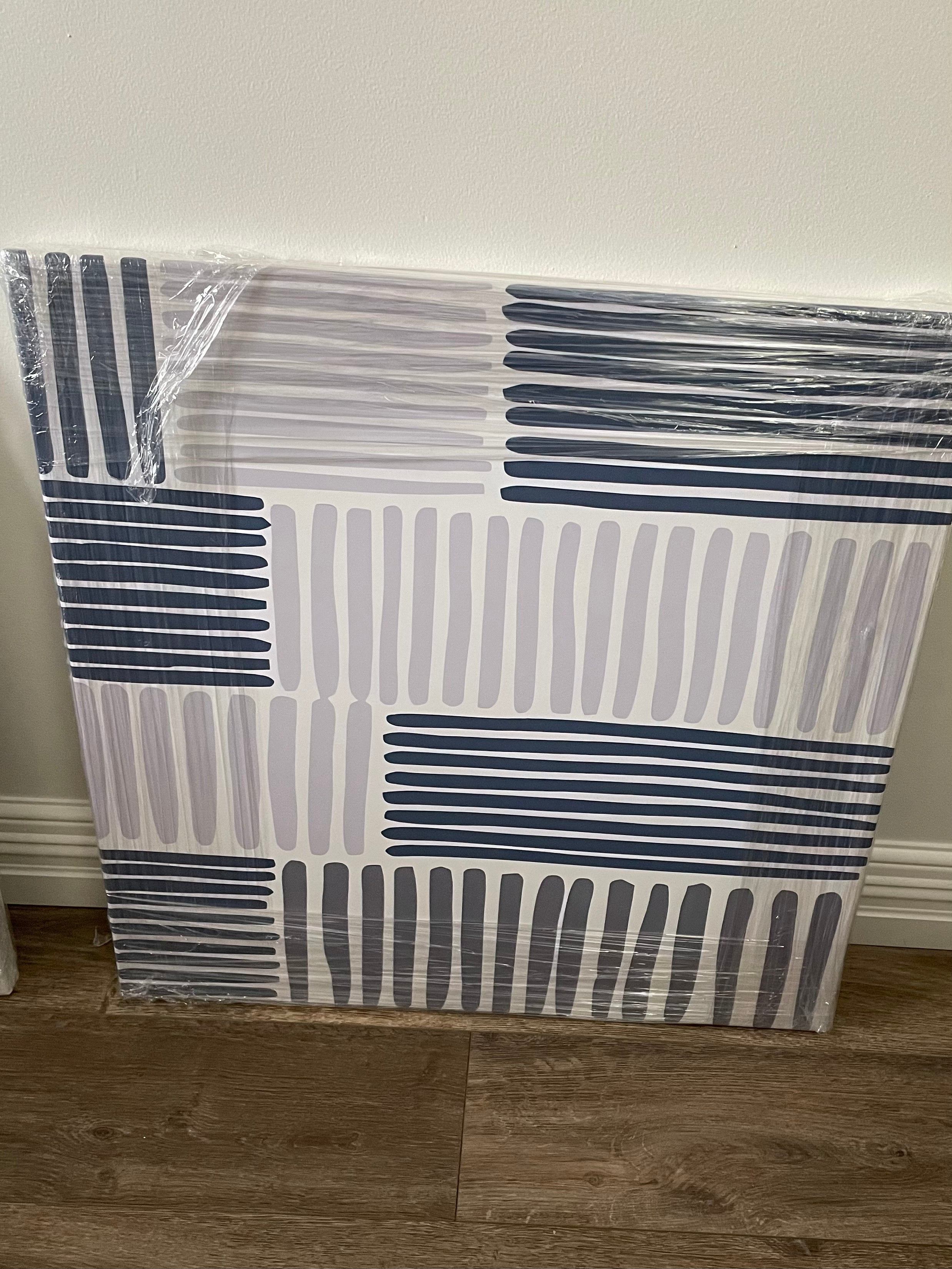 (HIRED) Geometric Blue Stripe - Print A