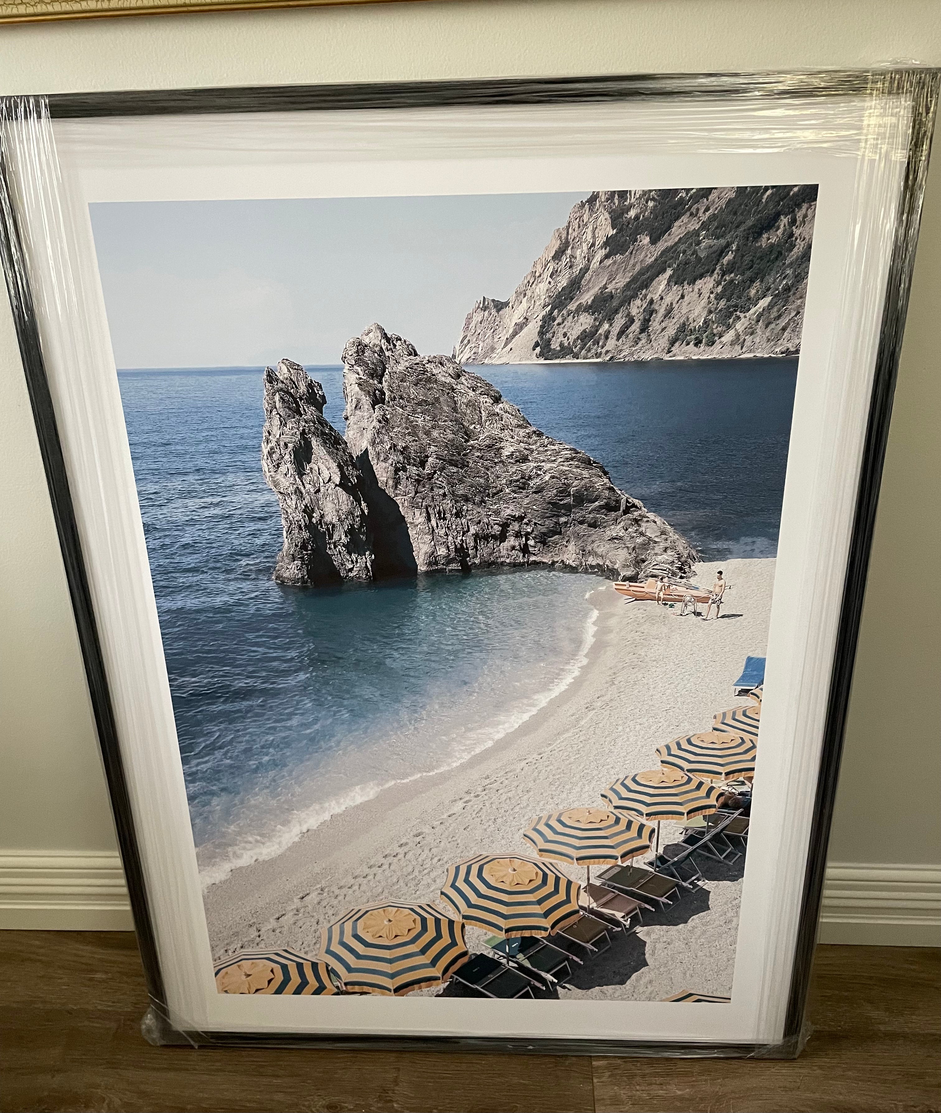 (HIRED) Framed - Beach Yellow Umbrellas