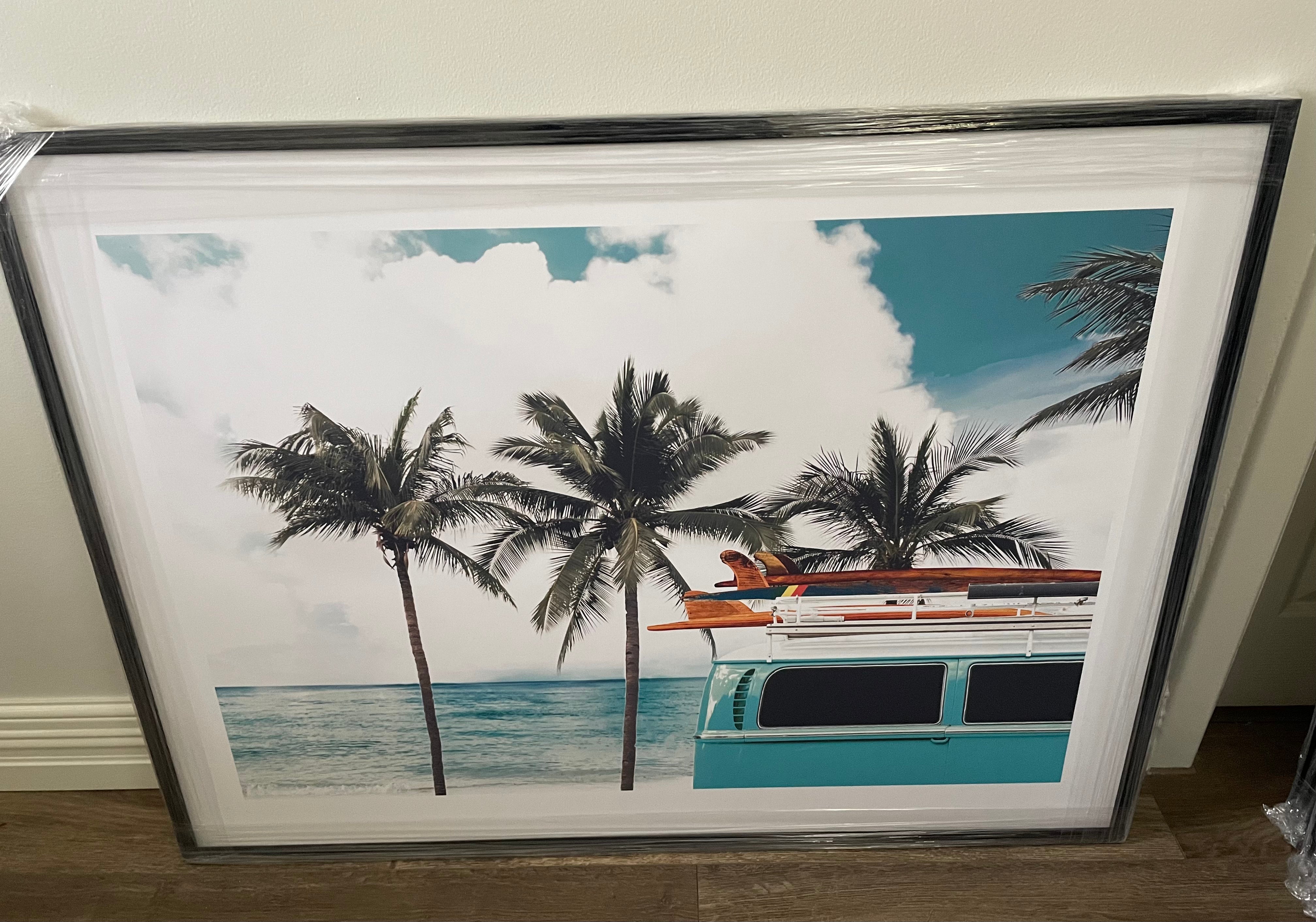 (HIRED) Framed - Beach Kombi  - Print A