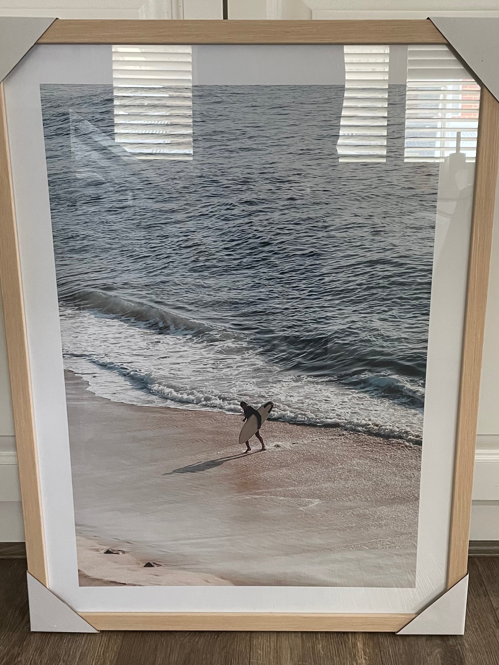 (HOLD) Framed Beach Surfer